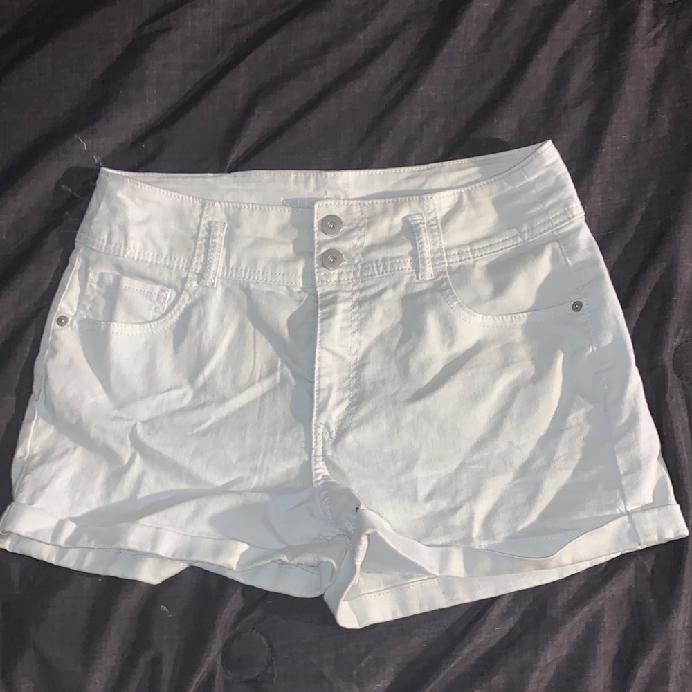 White Jean Shorts